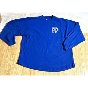 Walt Disney World Spirit Jersey Shirt Unisex Medium Blue Silver Logo Oversized‎